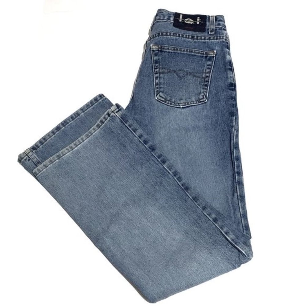 vintage lei jeans straight leg  light medium wash